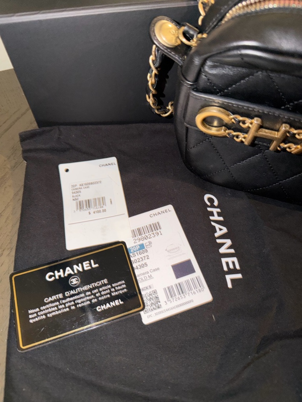 CHANEL Black Quilted Camera Crossbody with Gold Hardware - Picture 2 of 5